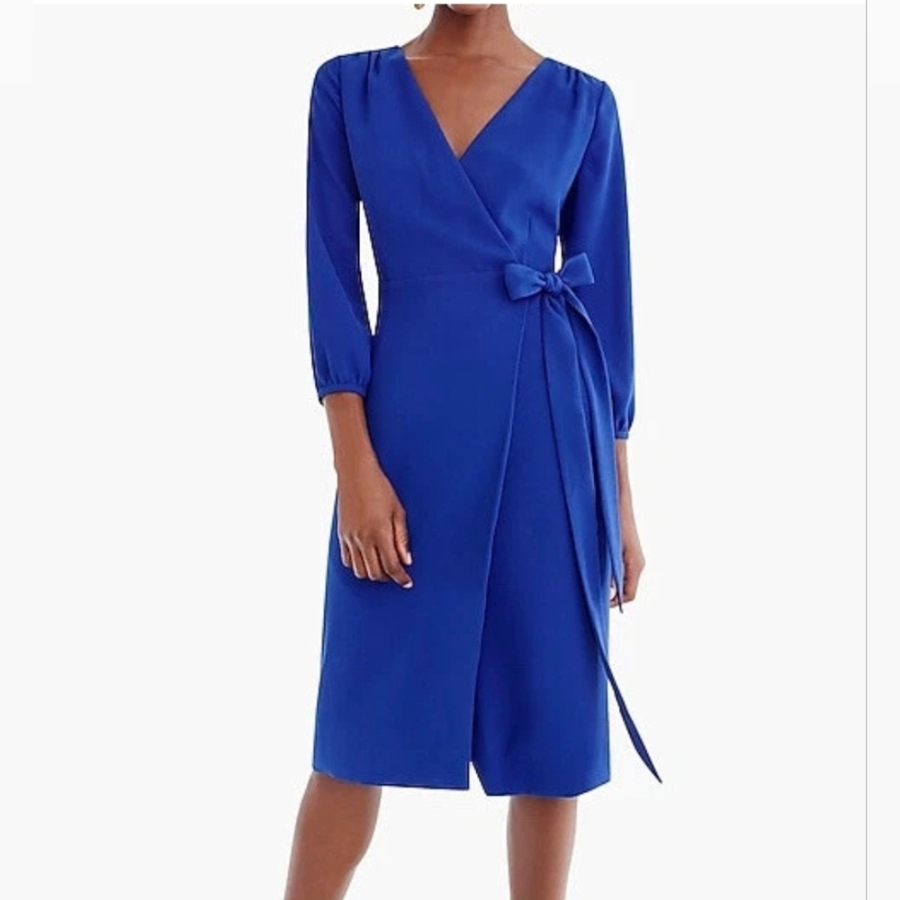 J. Crew Wrap Dress In 365 Crepe Women's Size 10